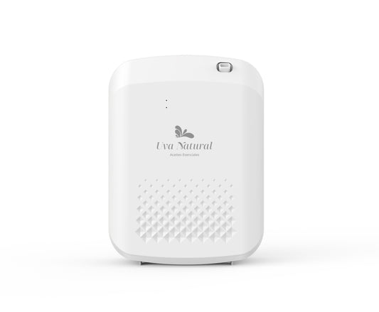 UVA NATURAL | Difusor para Hogar de Aire Frío 400ml | Difusor de Aceites Esenciales de Aroma y Fragancia Sin Agua | Maquina de Aire Aromático Inteligente Bluetooth | Cobertura 500-1000m³ |Aromaterapia